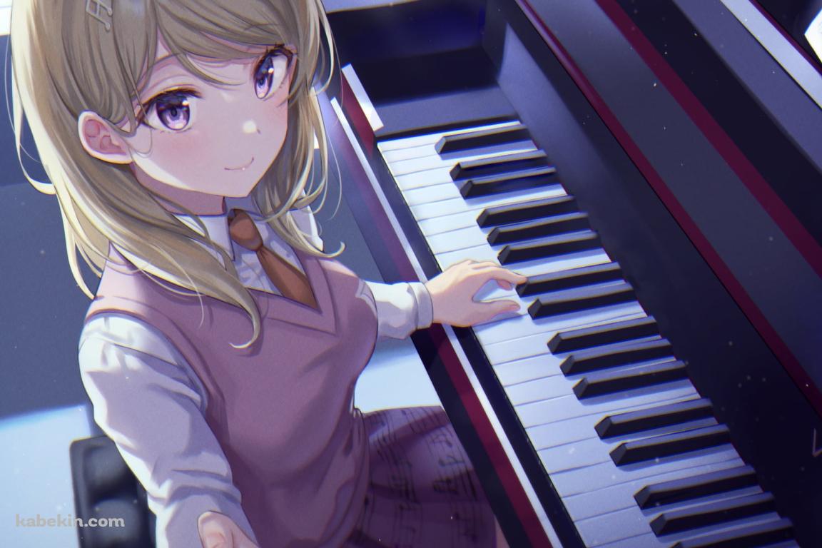 ピアノを弾く可愛い赤松楓 / ダンガンロンパ V3の壁紙(1152px x 768px) 高画質 PC・デスクトップ用