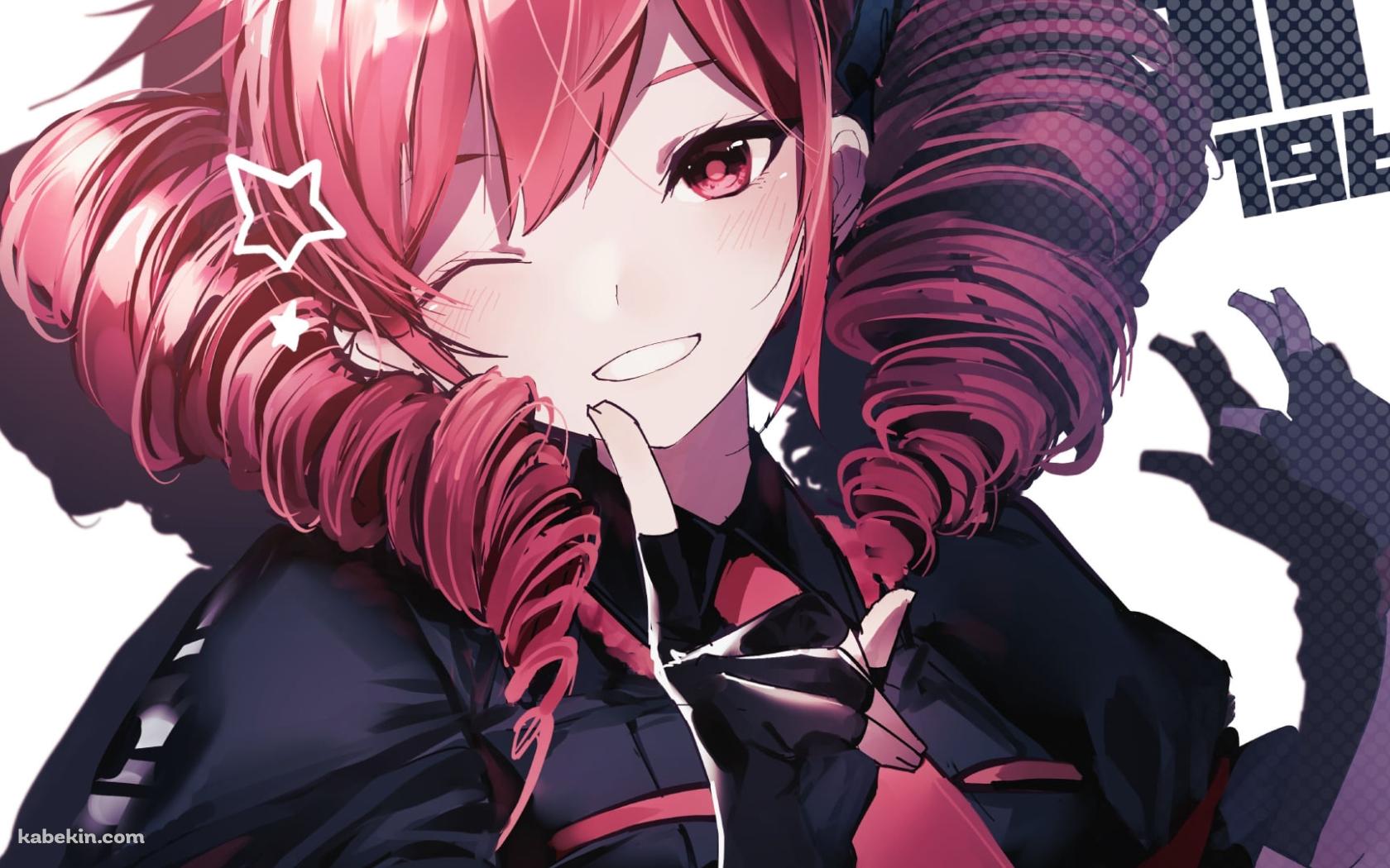 人差し指を立ててウィンクする重音テト / ボカロ / ボーカロイドの壁紙(1680px x 1050px) 高画質 PC・デスクトップ用