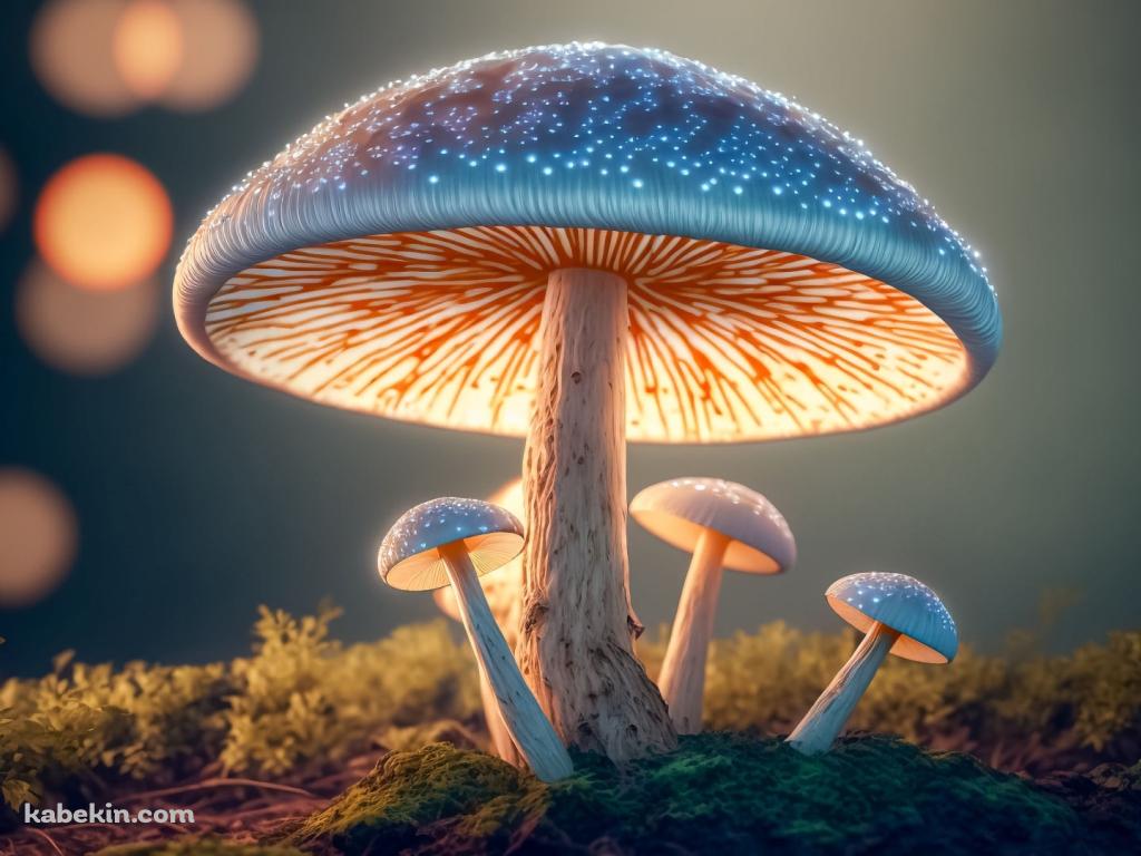 発光するキノコの壁紙(1024px x 768px) 高画質 PC・デスクトップ用