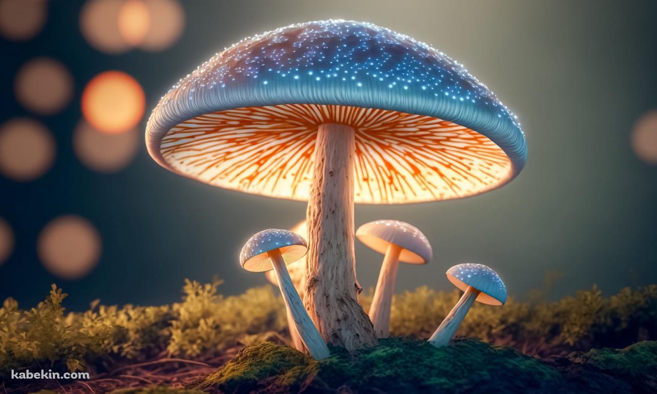 発光するキノコの壁紙(1280px x 768px) 高画質 PC・デスクトップ用