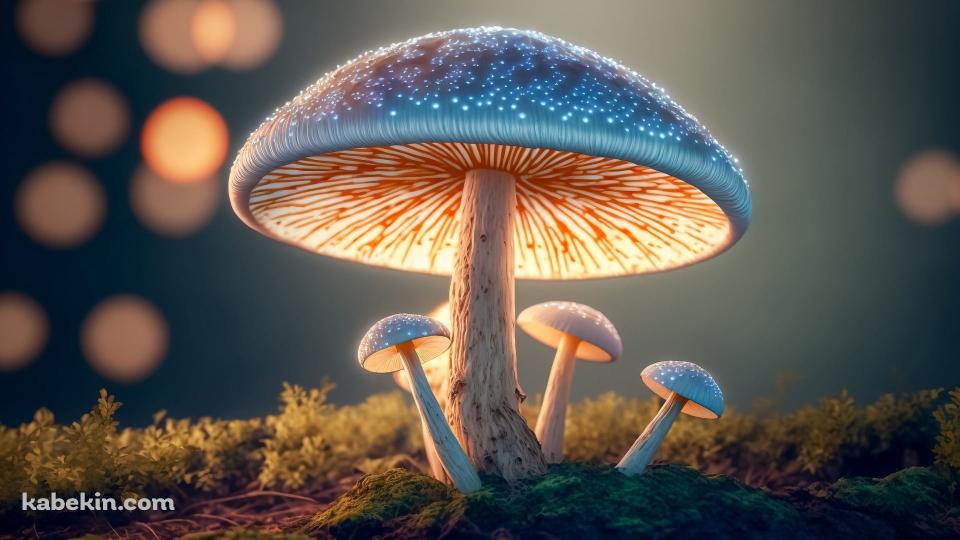 発光するキノコの壁紙(960px x 540px) 高画質 PC・デスクトップ用