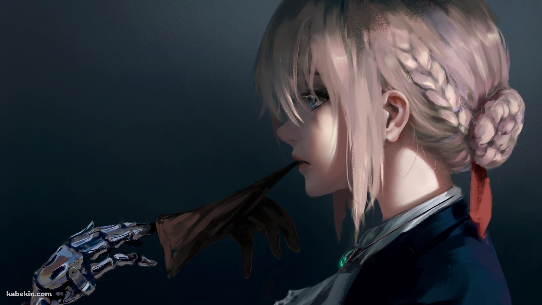義手から手袋を外すヴァイオレット・エヴァーガーデンの壁紙(1829px x 1029px) 高画質 PC・デスクトップ用