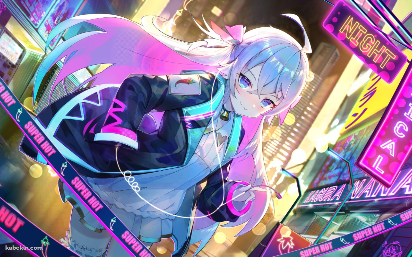 街を徘徊する神楽七奈 / バーチャルYouTuber / Vtuberの壁紙(1680px x 1050px) 高画質 PC・デスクトップ用
