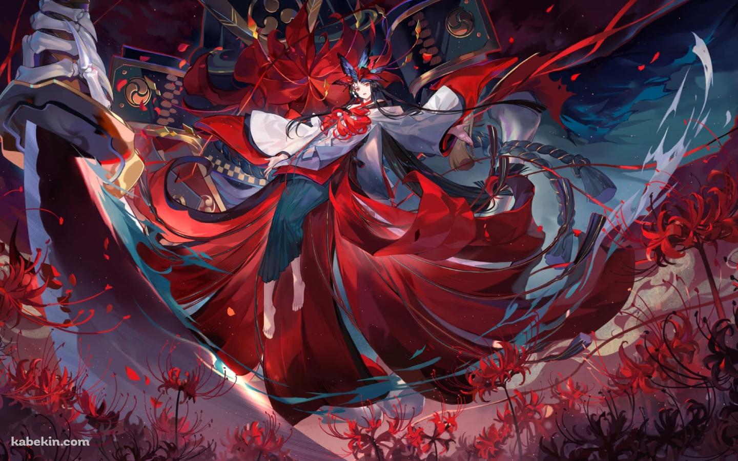 大剣を振るう彼岸花 / 陰陽師の壁紙(1440px x 900px) 高画質 PC・デスクトップ用