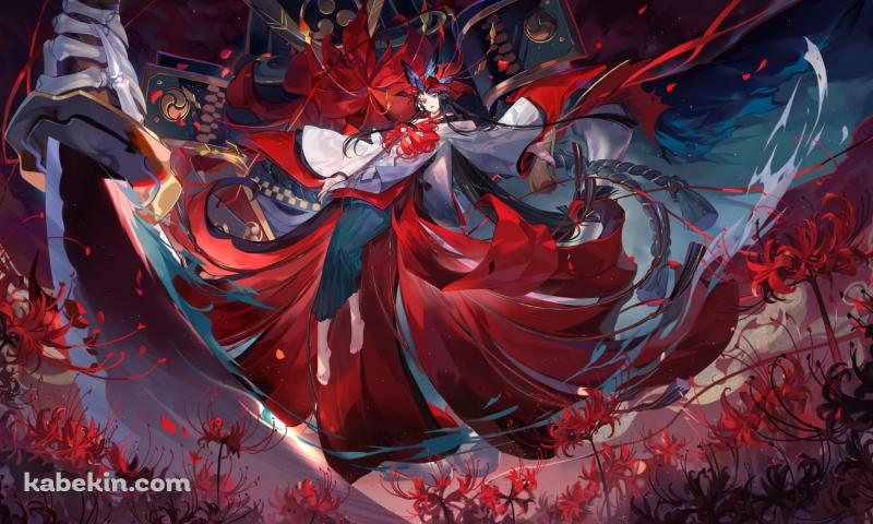 大剣を振るう彼岸花 / 陰陽師の壁紙(800px x 480px) 高画質 PC・デスクトップ用