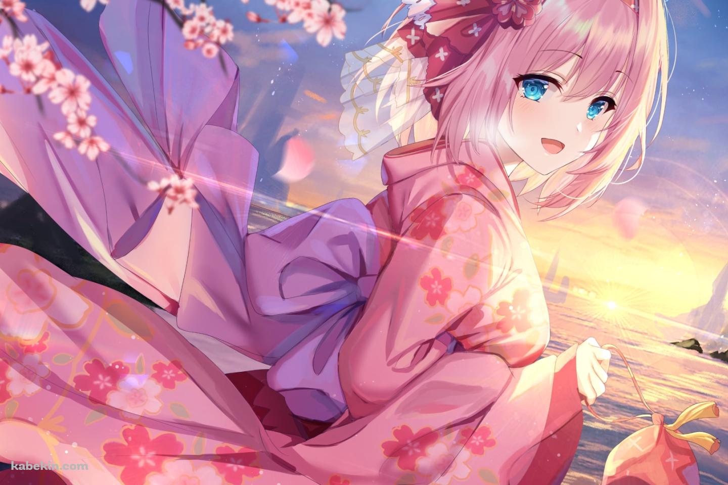海沿いの場所で微笑むユイ / プリンセスコネクト!re:diveの壁紙(1440px x 960px) 高画質 PC・デスクトップ用