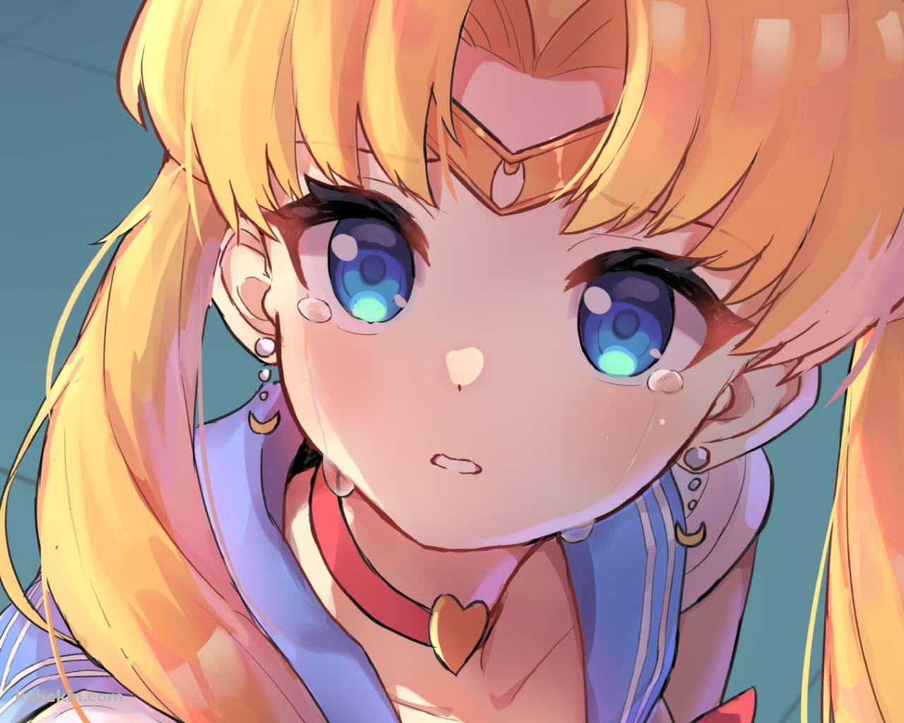 涙する月野うさぎ / セーラームーン / ファンアート / イラストの壁紙(1280px x 1024px) 高画質 PC・デスクトップ用