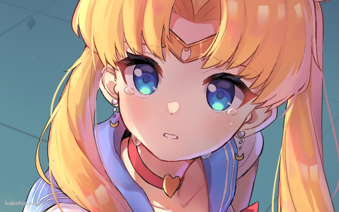 涙する月野うさぎ / セーラームーン / ファンアート / イラストの壁紙(1440px x 900px) 高画質 PC・デスクトップ用