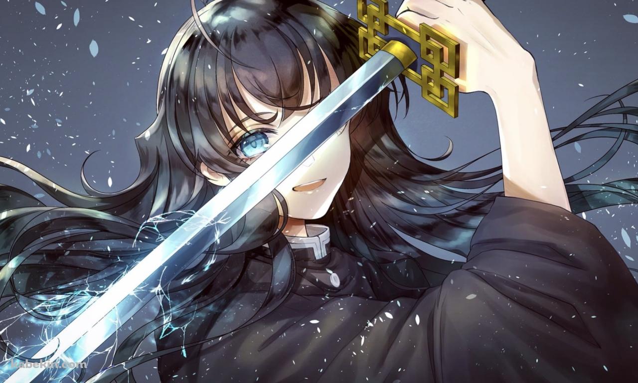 顔の前で剣をかまえる時透無一郎 / 鬼滅の刃の壁紙(1280px x 768px) 高画質 PC・デスクトップ用