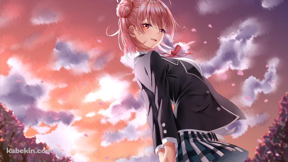 夕暮れ、後ろ手を組む由比ヶ浜結衣 / やはり俺の青春ラブコメはまちがっている。の壁紙(960px x 540px) 高画質 PC・デスクトップ用