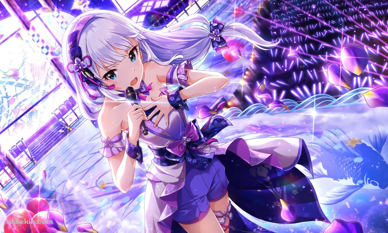 ステージ上で歌を唄う可愛い白石紬 / アイドルマスターミリオンライブ!の壁紙(1280px x 768px) 高画質 PC・デスクトップ用