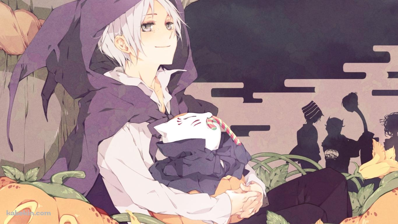 斑を抱く夏目貴志 / 夏目友人帳の壁紙(1366px x 768px) 高画質 PC・デスクトップ用