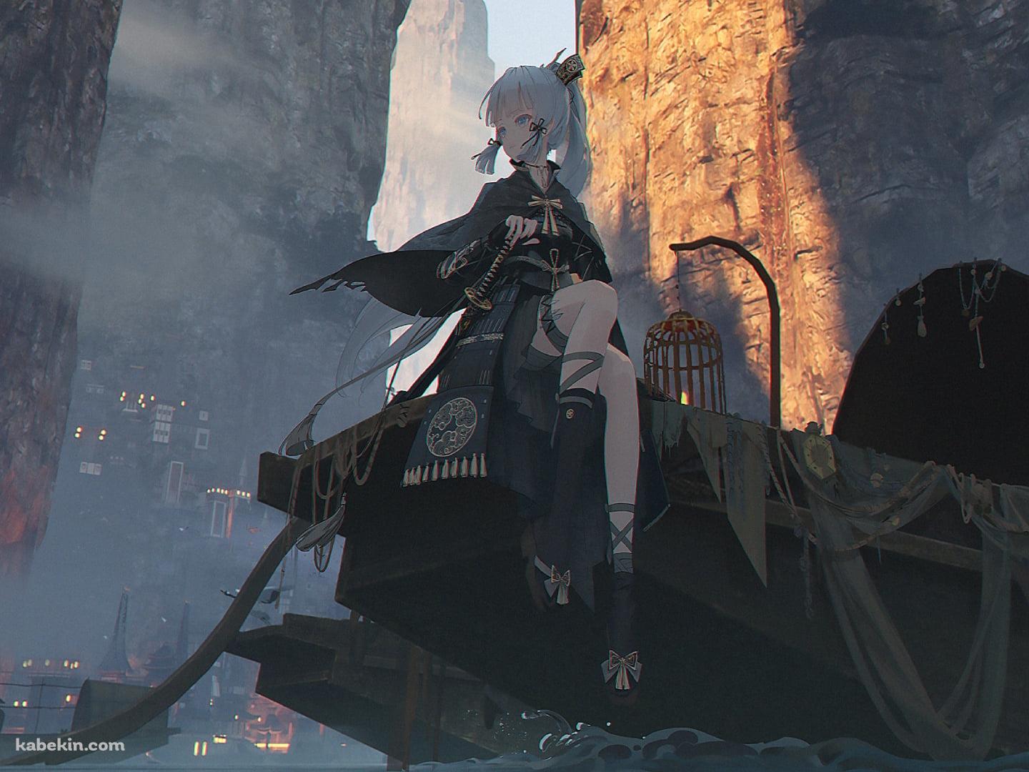 船に乗った神里綾華 / 原神の壁紙(1440px x 1080px) 高画質 PC・デスクトップ用