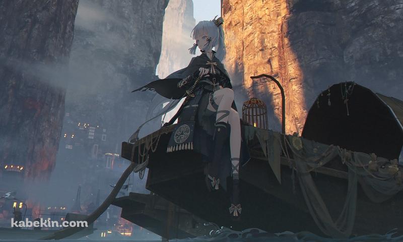 船に乗った神里綾華 / 原神の壁紙(800px x 480px) 高画質 PC・デスクトップ用