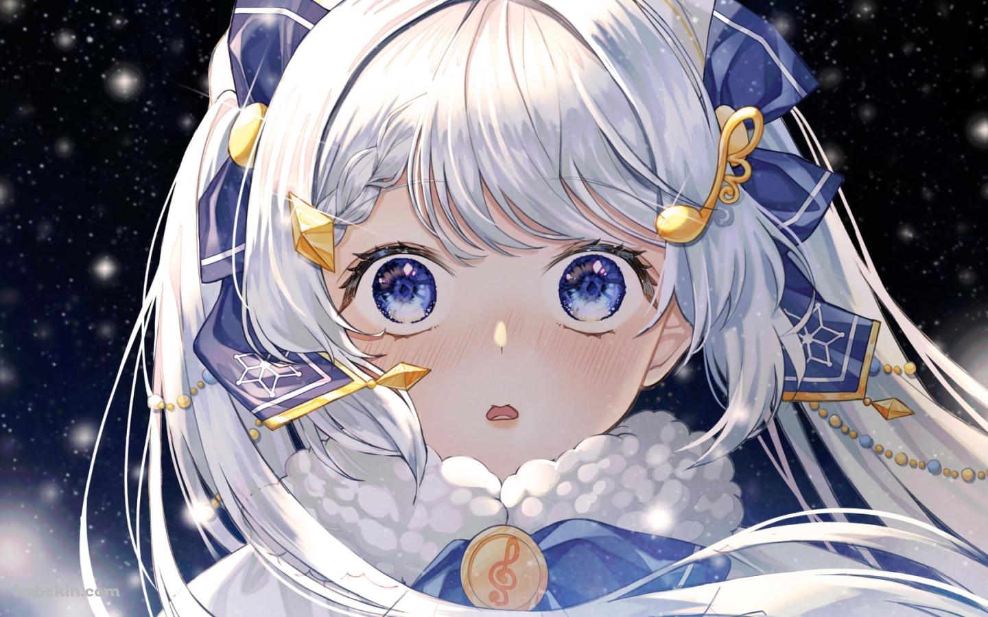 目を見開く可愛い雪ミク / 初音ミク / ボカロ / ボーカロイドの壁紙(1440px x 900px) 高画質 PC・デスクトップ用