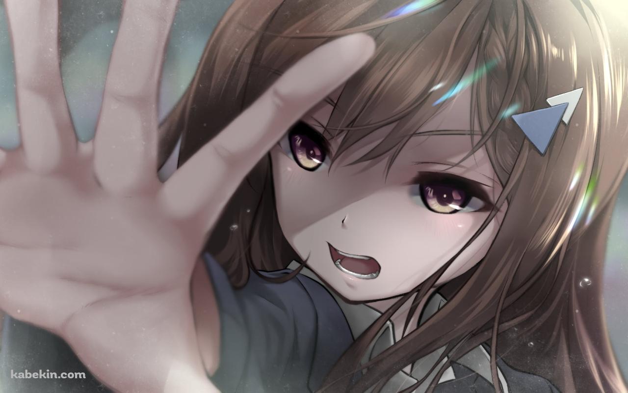開いた右手をかざす道明寺ここあ / バーチャルYouTuber / Vtuberの壁紙(1280px x 800px) 高画質 PC・デスクトップ用