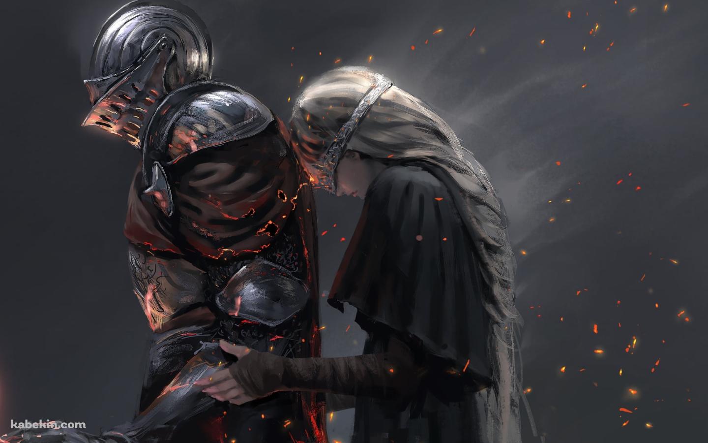 火防女と戦士 / かぼたん / ひもりめ / ダクソ / ダークソウルの壁紙(1440px x 900px) 高画質 PC・デスクトップ用