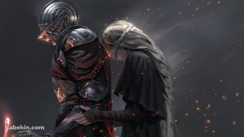 火防女と戦士 / かぼたん / ひもりめ / ダクソ / ダークソウルの壁紙(960px x 540px) 高画質 PC・デスクトップ用