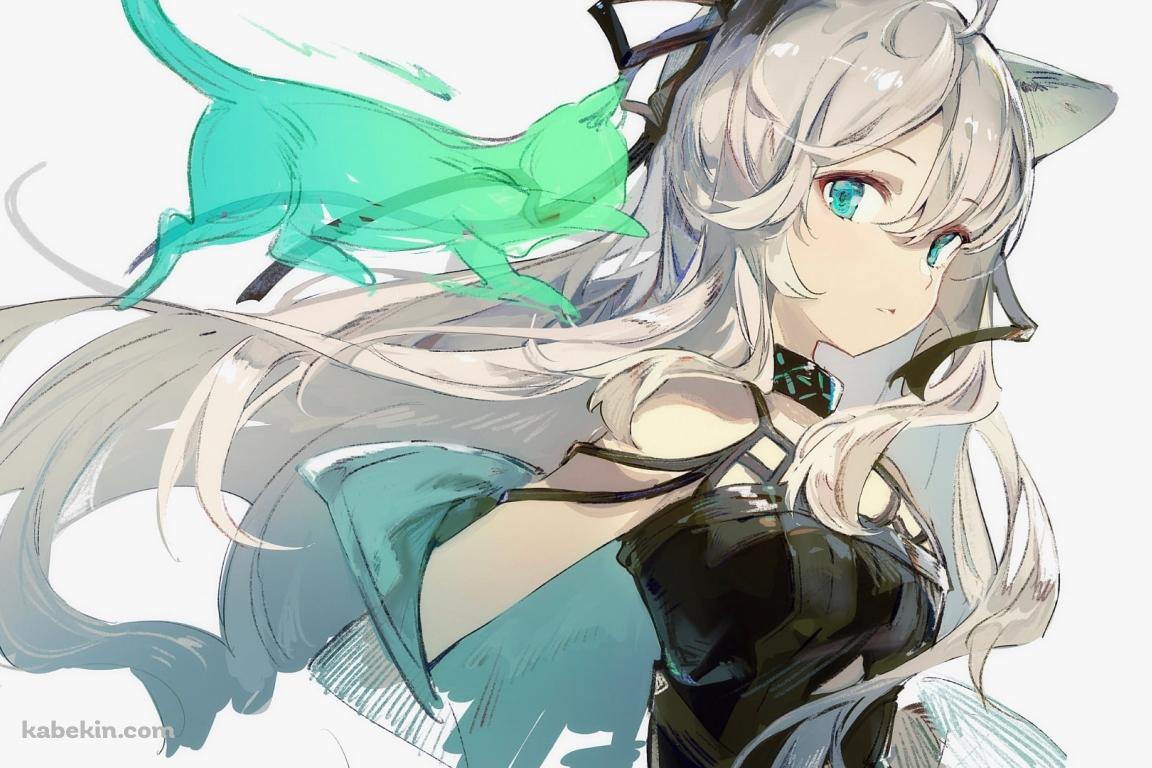 こちらを見つめるミント / アークナイツの壁紙(1152px x 768px) 高画質 PC・デスクトップ用