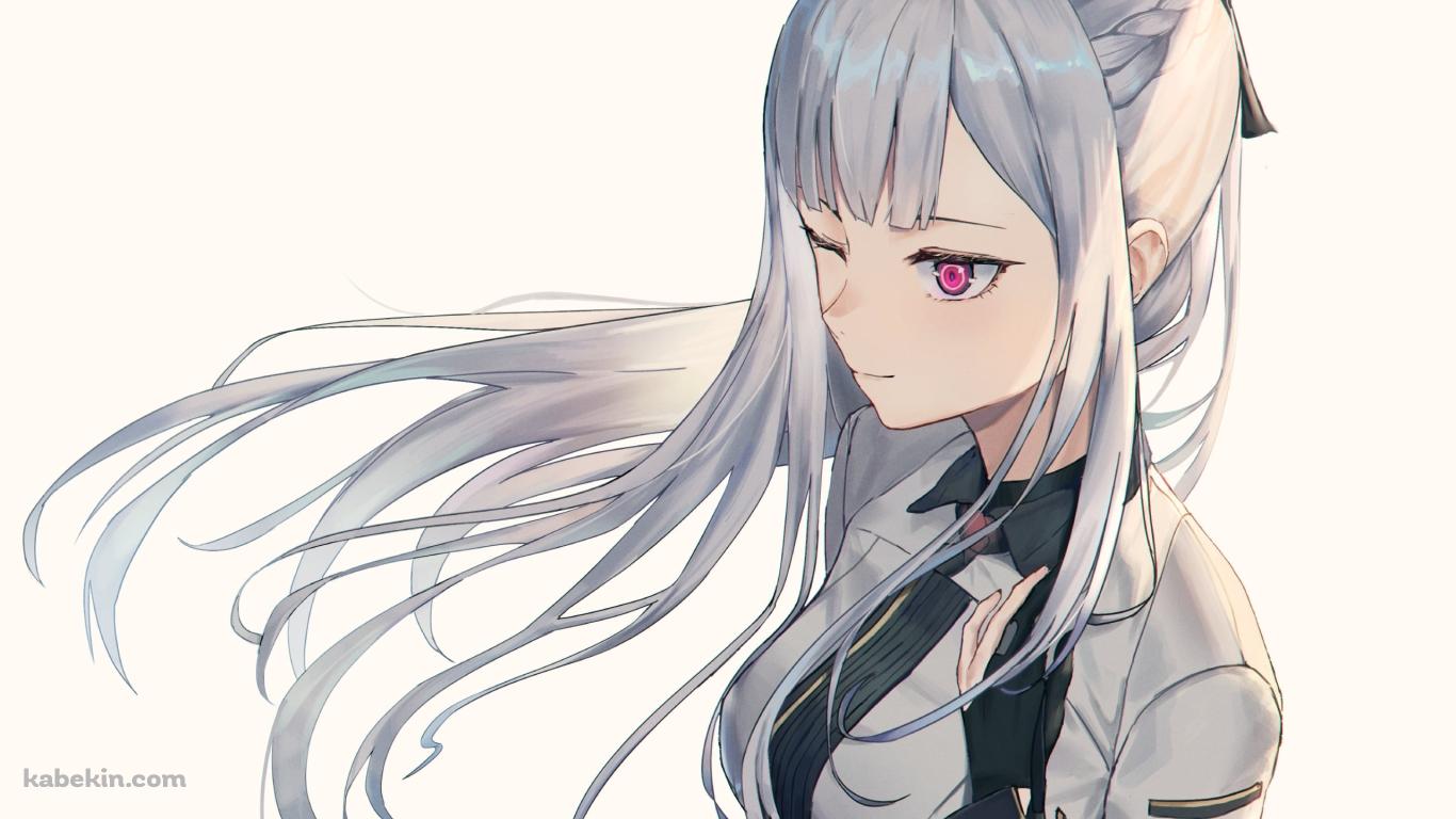 片目をつぶるAK-12 / ドールズフロントラインの壁紙(1366px x 768px) 高画質 PC・デスクトップ用