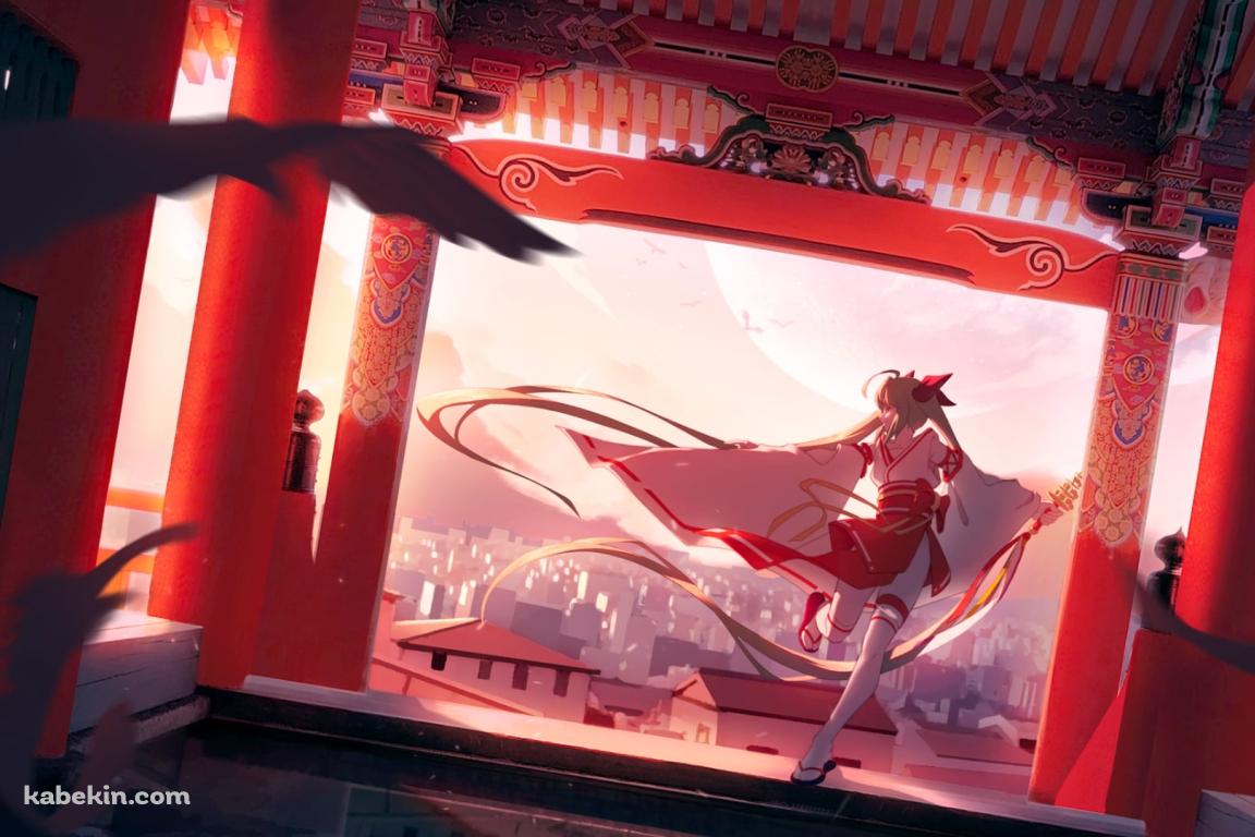 巫女衣装の初音ミク / ボカロ / ボーカロイドの壁紙(1152px x 768px) 高画質 PC・デスクトップ用