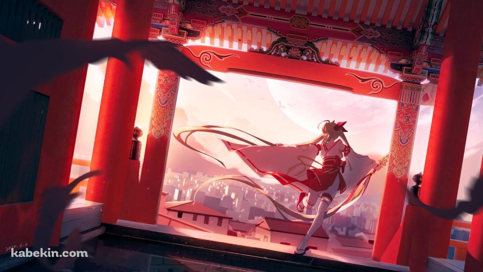 巫女衣装の初音ミク / ボカロ / ボーカロイドの壁紙(960px x 540px) 高画質 PC・デスクトップ用