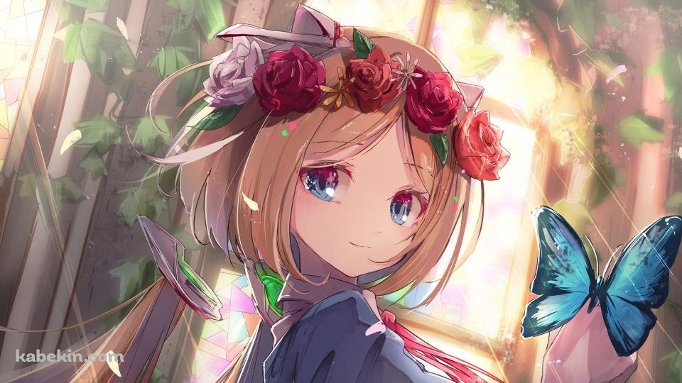 アゲハ蝶とアキ・ローゼンタール / アキロゼ / ホロライブ / バーチャルYouTuber / Vtuberの壁紙(960px x 540px) 高画質 PC・デスクトップ用
