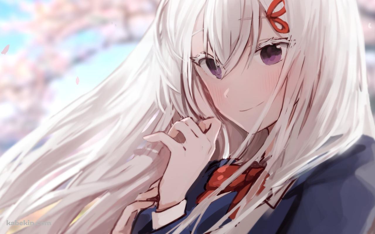 桜の花と綺麗なエキドナ / リゼロ / re:ゼロから始める異世界生活の壁紙(1280px x 800px) 高画質 PC・デスクトップ用