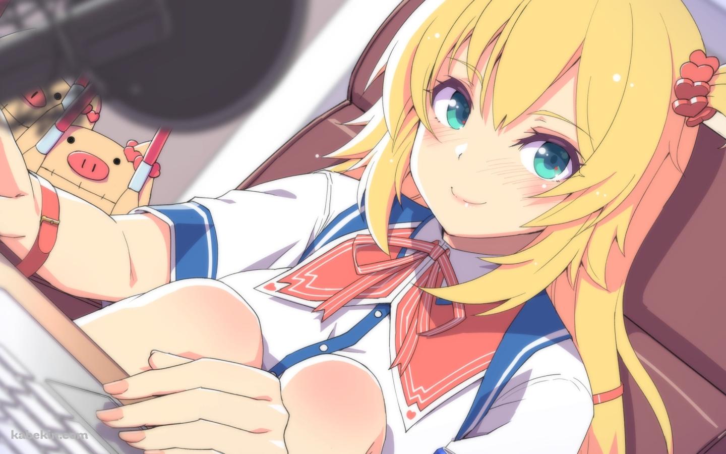 キーボードとマウスをいじる可愛い赤井はあと / はあとん / ホロライブ / バーチャルYouTuber / Vtuberの壁紙(1440px x 900px) 高画質 PC・デスクトップ用