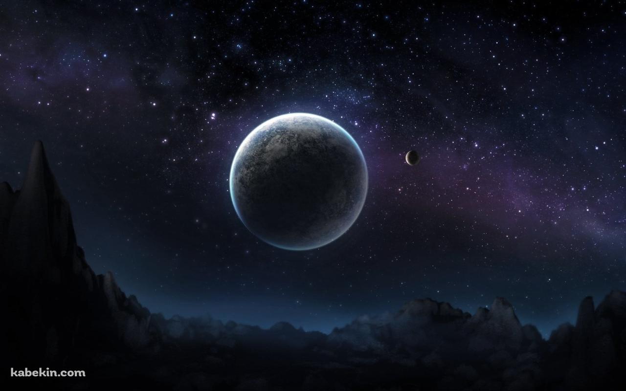 ダークプラネット / 漆黒の宇宙の壁紙(1280px x 800px) 高画質 PC・デスクトップ用