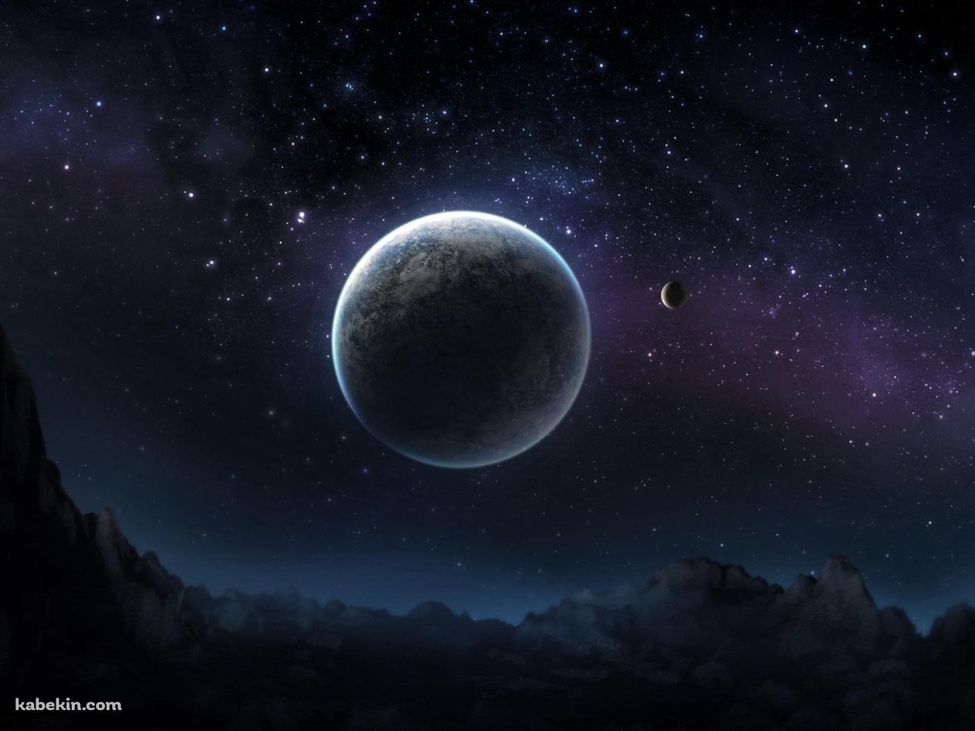 ダークプラネット / 漆黒の宇宙の壁紙(1400px x 1050px) 高画質 PC・デスクトップ用