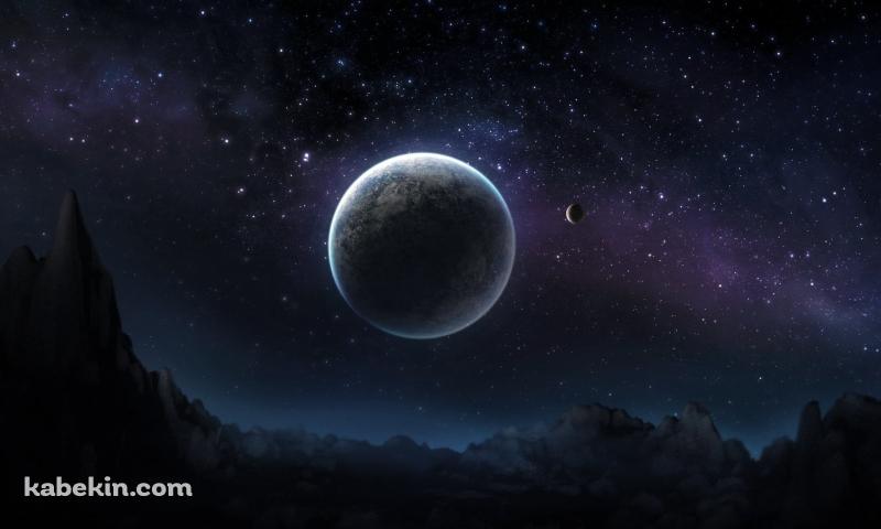 ダークプラネット / 漆黒の宇宙の壁紙(800px x 480px) 高画質 PC・デスクトップ用