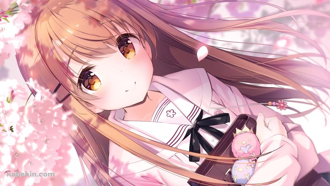 桜の花と微笑む可愛い姫野星奏 / 恋×シンアイ彼女の壁紙(1051px x 591px) 高画質 PC・デスクトップ用