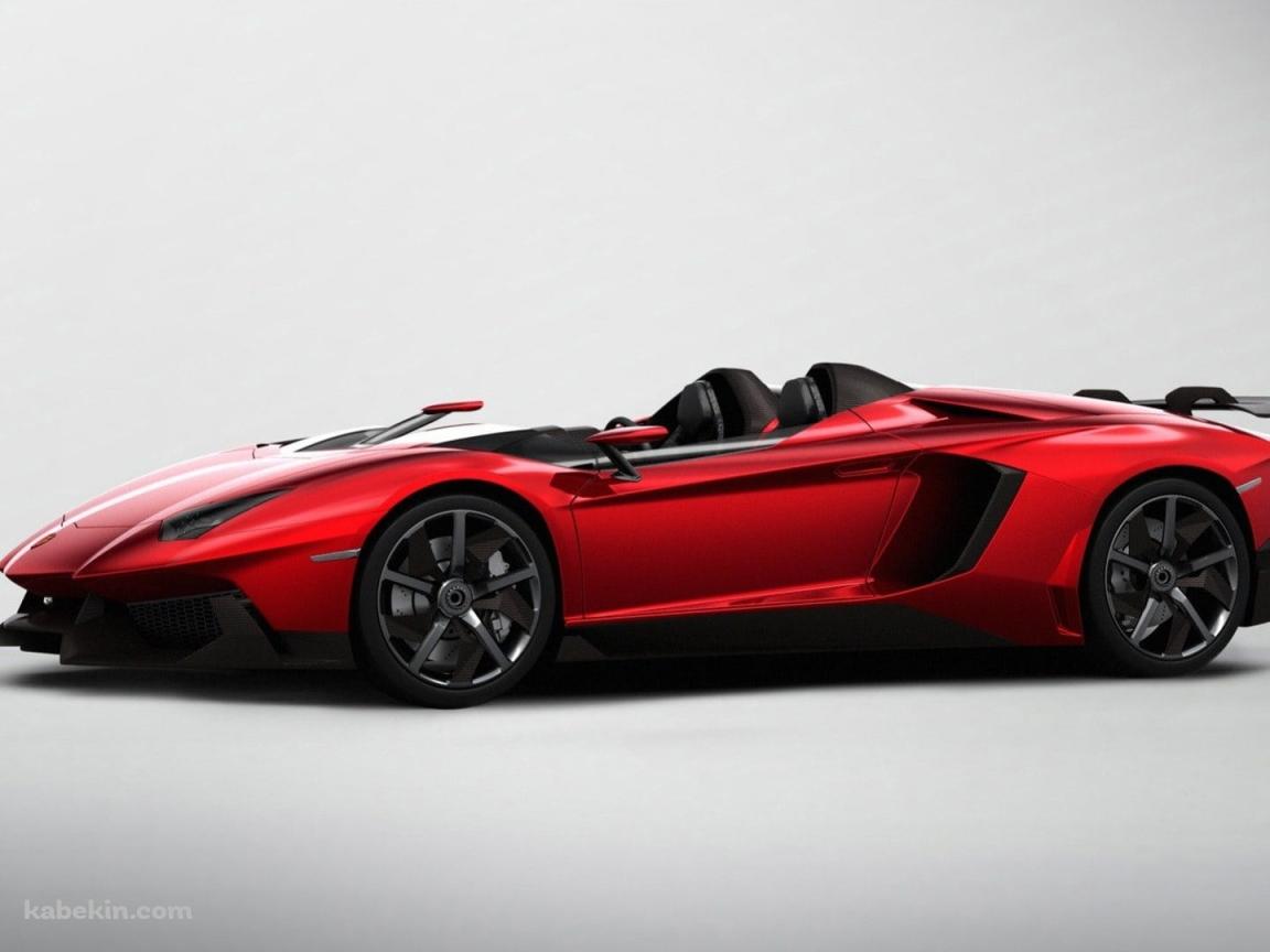 赤いかっこいいオープンカー / ランボルギーニ アヴェンタドール J / Lamborghini Aventador Jの壁紙(1152px x 864px) 高画質 PC・デスクトップ用