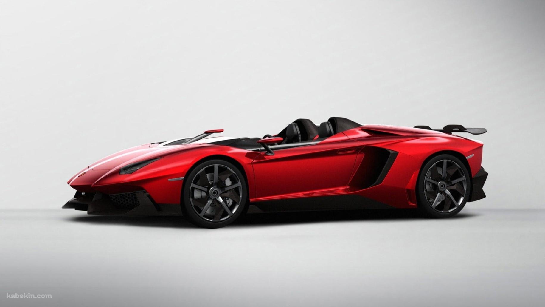 赤いかっこいいオープンカー / ランボルギーニ アヴェンタドール J / Lamborghini Aventador Jの壁紙(1829px x 1029px) 高画質 PC・デスクトップ用