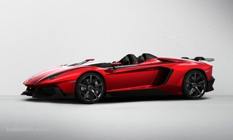 赤いかっこいいオープンカー / ランボルギーニ アヴェンタドール J / Lamborghini Aventador Jの壁紙(800px x 480px) 高画質 PC・デスクトップ用