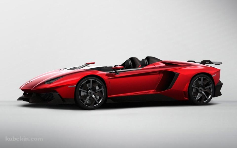 赤いかっこいいオープンカー / ランボルギーニ アヴェンタドール J / Lamborghini Aventador Jの壁紙(960px x 600px) 高画質 PC・デスクトップ用