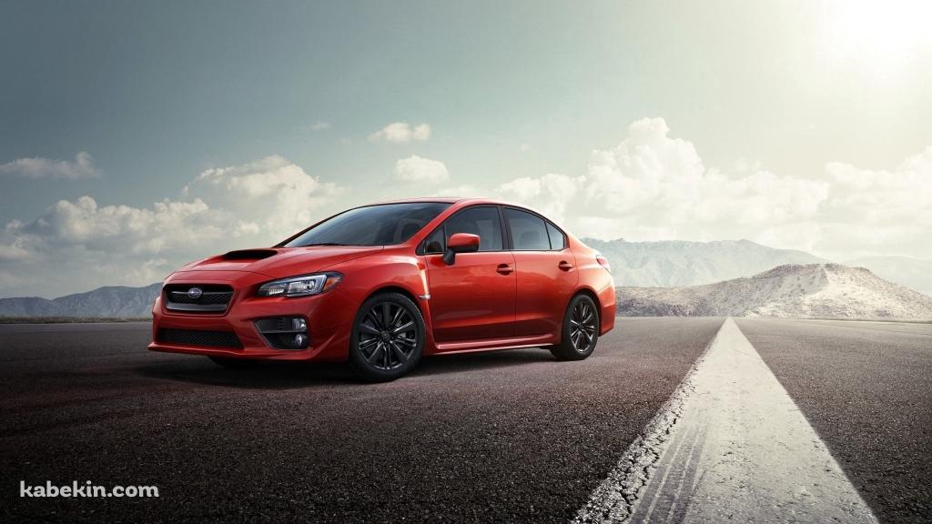 路駐している赤いスバル インプレッサ / コンパクトカー / Subaru Imprezaの壁紙(1024px x 576px) 高画質 PC・デスクトップ用