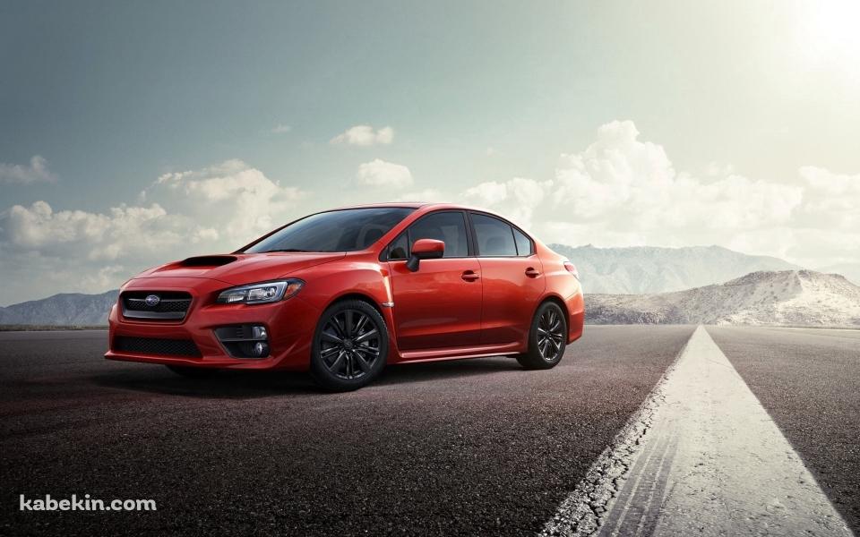路駐している赤いスバル インプレッサ / コンパクトカー / Subaru Imprezaの壁紙(960px x 600px) 高画質 PC・デスクトップ用