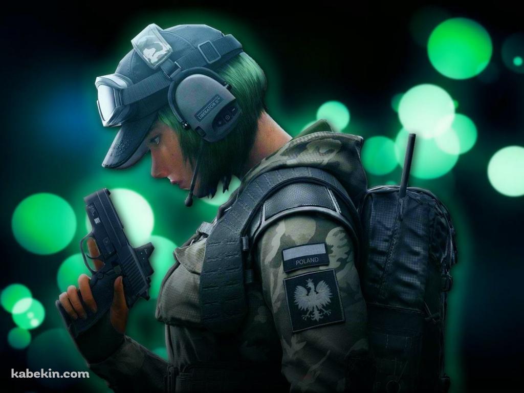 Rainbow Six Siege Ela / 銃をかまえる女性 / ポーランドの壁紙(1024px x 768px) 高画質 PC・デスクトップ用