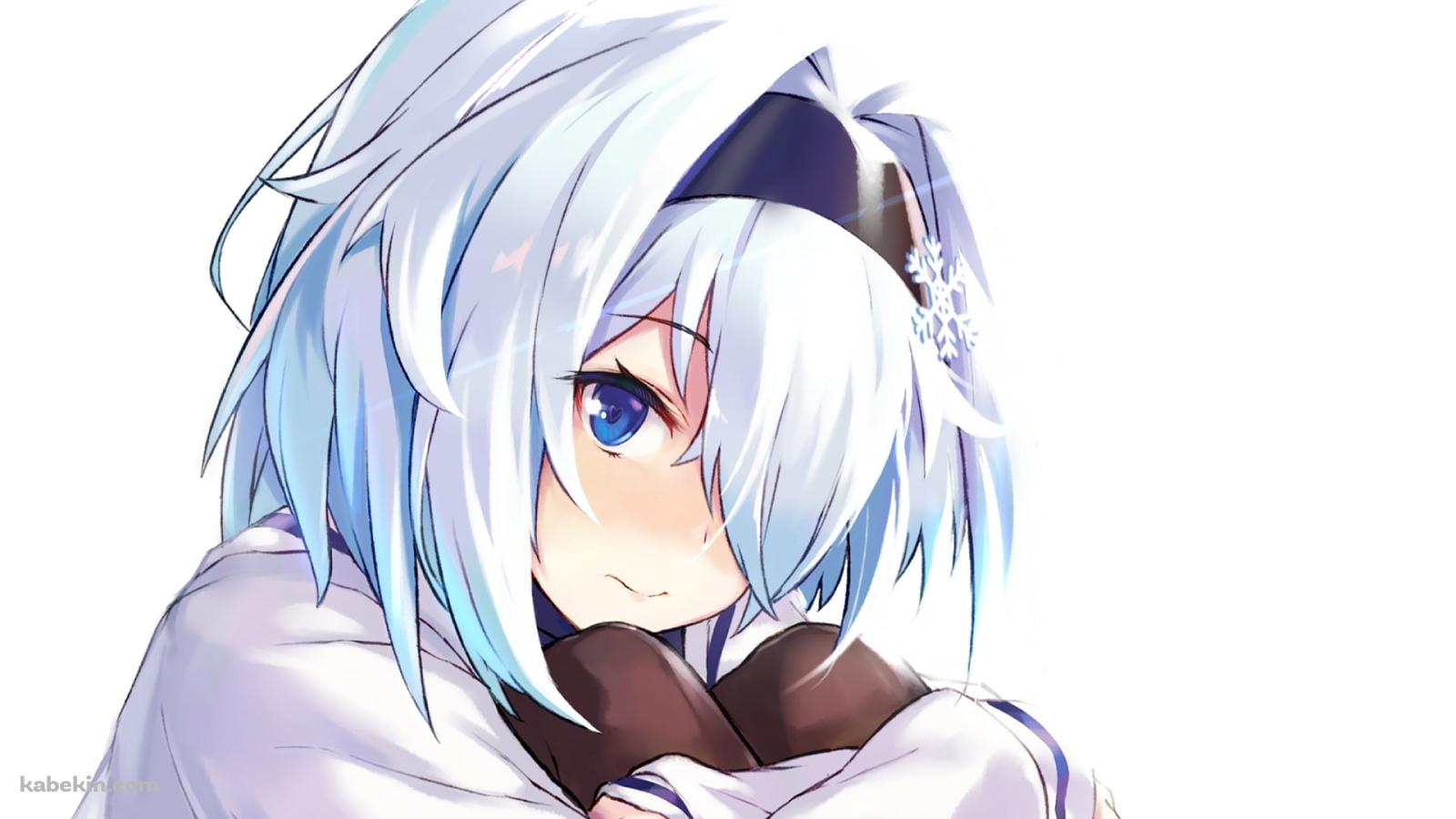 膝を抱えてこちらを見つめる可愛い空銀子 / りゅうおうのおしごと!の壁紙(1600px x 900px) 高画質 PC・デスクトップ用