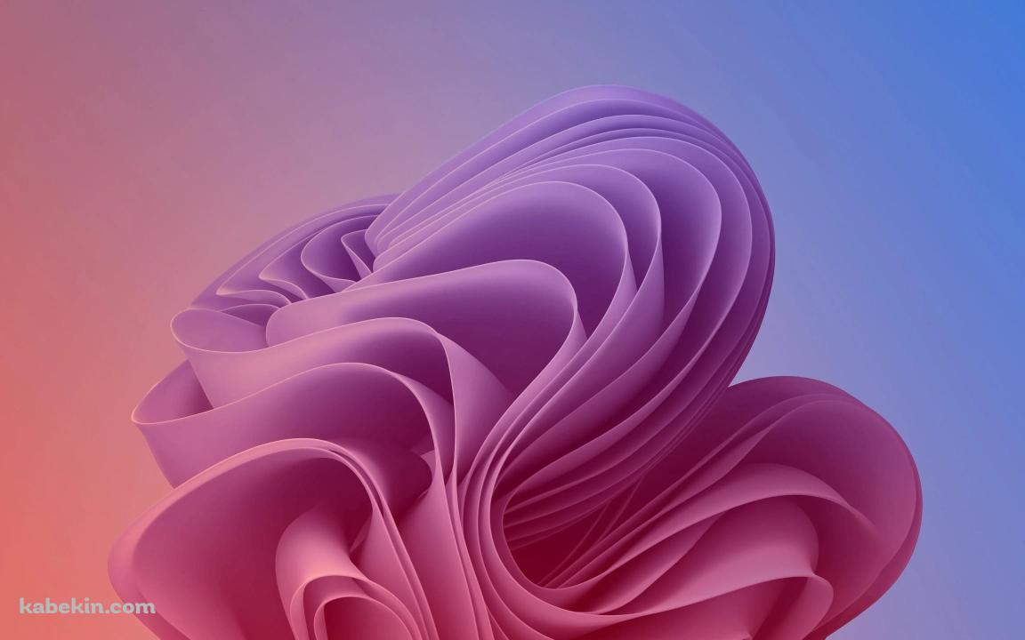 ピンクと水色の薔薇のようなオブジェクトの壁紙(1152px x 720px) 高画質 PC・デスクトップ用