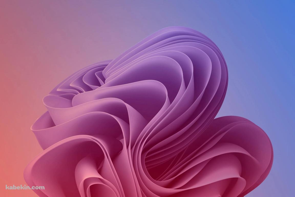 ピンクと水色の薔薇のようなオブジェクトの壁紙(1152px x 768px) 高画質 PC・デスクトップ用