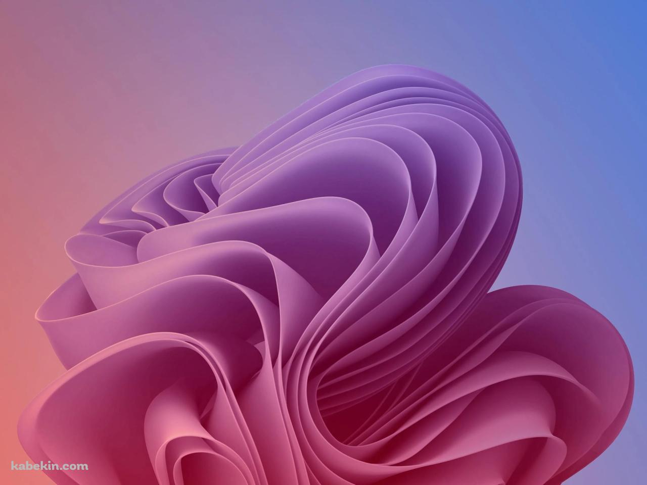 ピンクと水色の薔薇のようなオブジェクトの壁紙(1280px x 960px) 高画質 PC・デスクトップ用