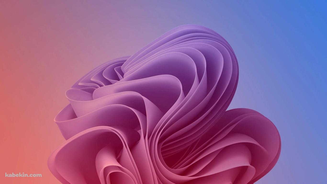 ピンクと水色の薔薇のようなオブジェクトの壁紙(1366px x 768px) 高画質 PC・デスクトップ用
