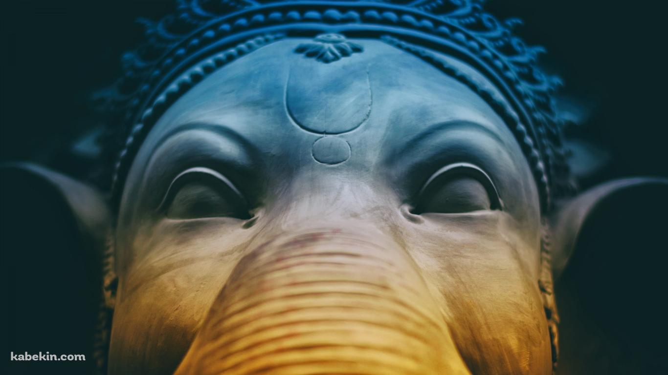 Lord Ganesha / グラデーション / ガネーシャの壁紙(1366px x 768px) 高画質 PC・デスクトップ用