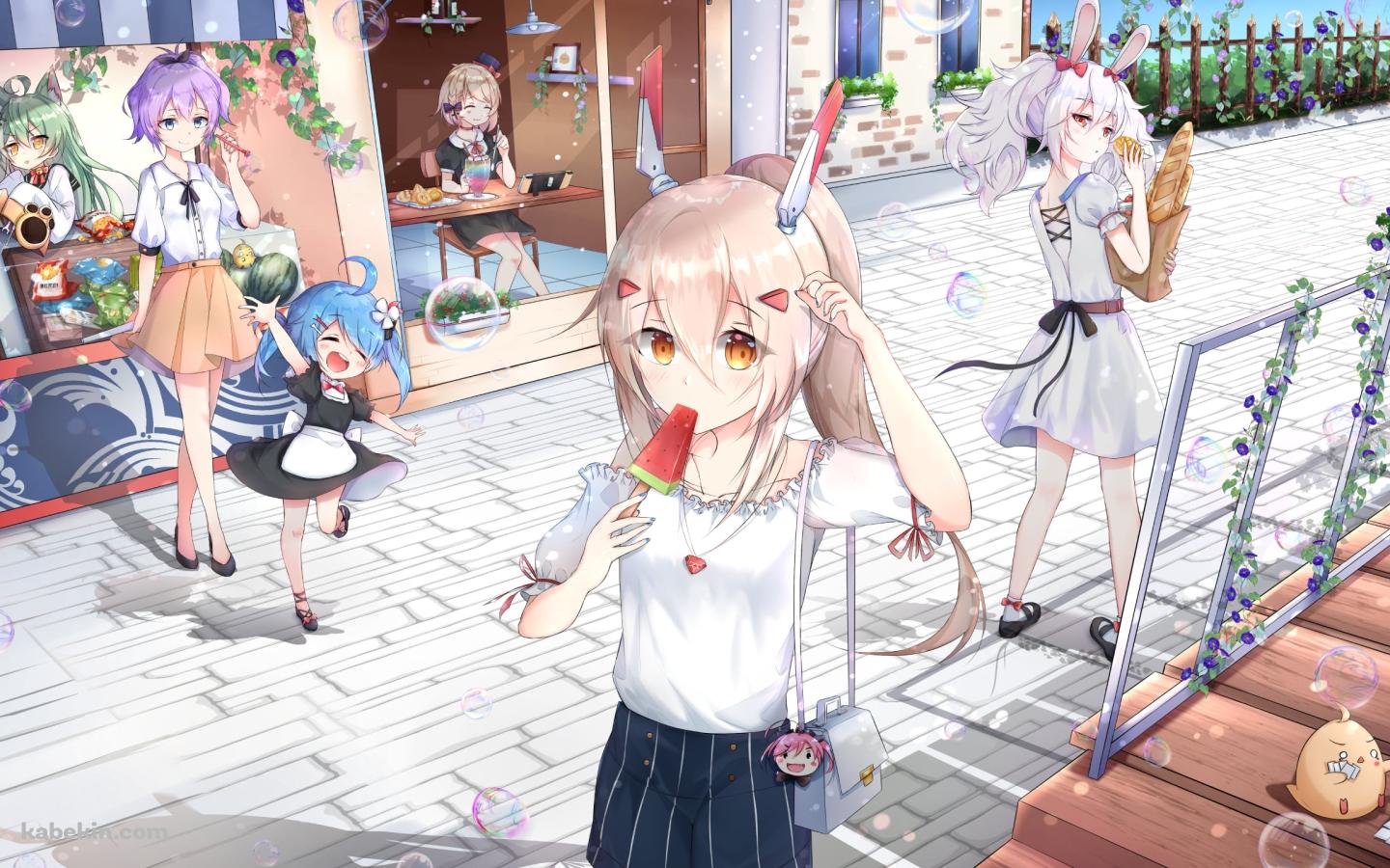 綾波 / ラフィー / ジャベリン / 明石 / 饅頭 / サラトガ / ヘレナ / アズールレーンの壁紙(1440px x 900px) 高画質 PC・デスクトップ用