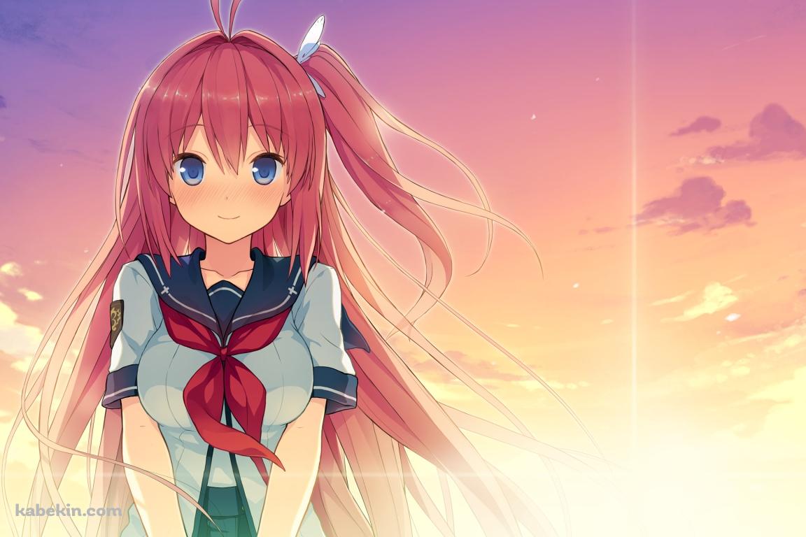 セーラー服を着た可愛い倉科明日香 / 蒼の彼方のフォーリズムの壁紙(1152px x 768px) 高画質 PC・デスクトップ用
