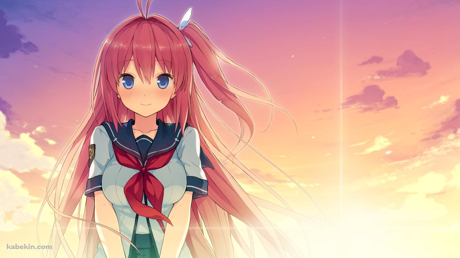 セーラー服を着た可愛い倉科明日香 / 蒼の彼方のフォーリズムの壁紙(1536px x 864px) 高画質 PC・デスクトップ用