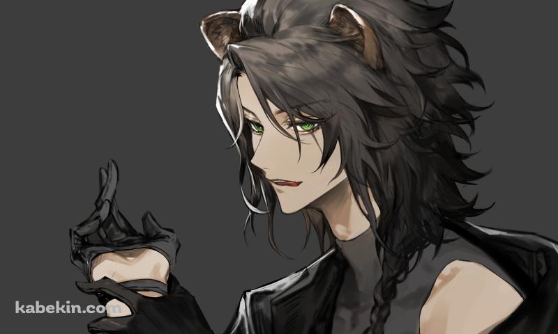 黒い手袋をはめるかっこいいレオナ・キングスカラー / ツイステッドワンダーランドの壁紙(800px x 480px) 高画質 PC・デスクトップ用